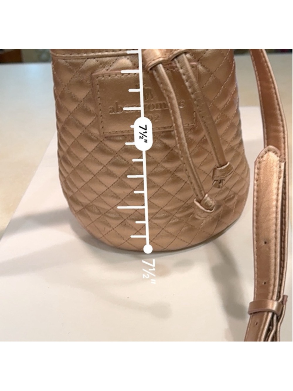 Abercrombie and Fitch Bronze Quilted Mini Bag - Picture 8 of 10